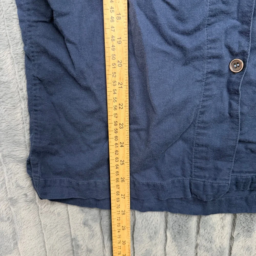 J. Crew Navy Blue Cotton Button Down Shirt Long Sleeve Mens Small Portugal